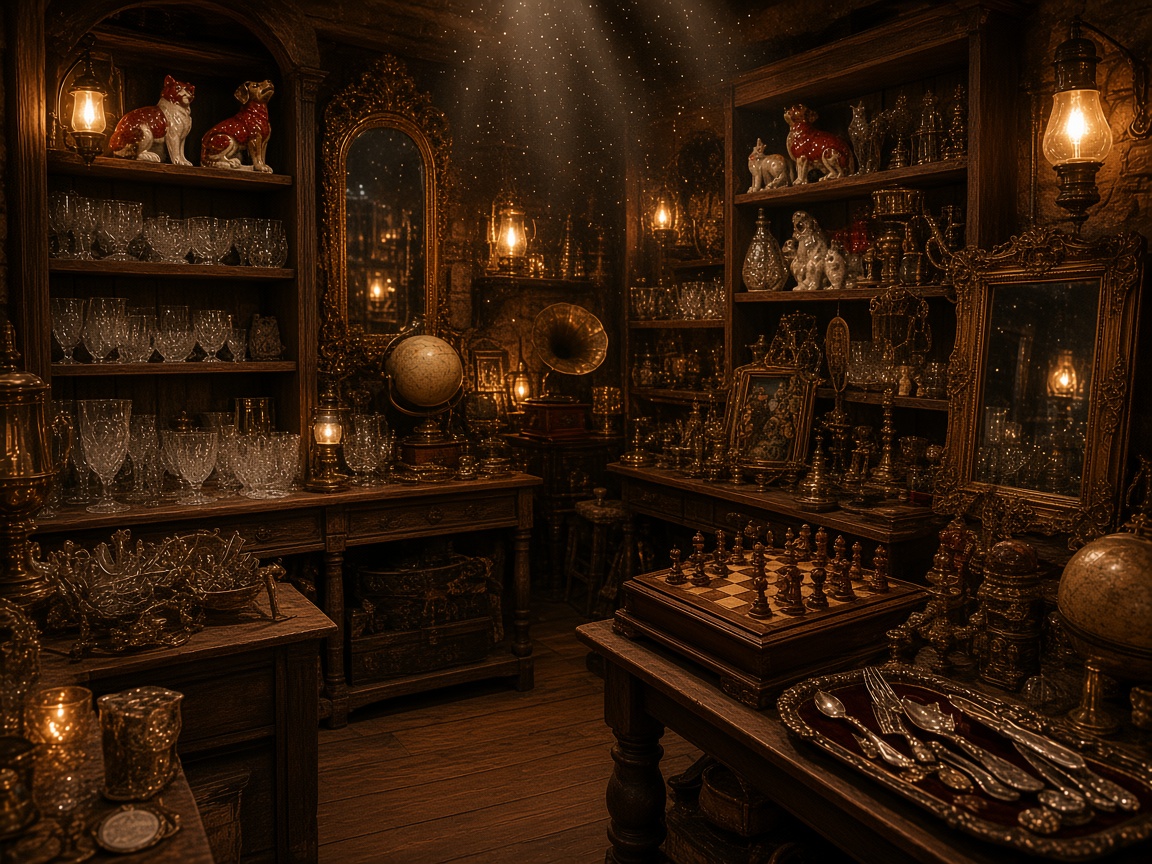 Interior shelves at Courtyard Antiques