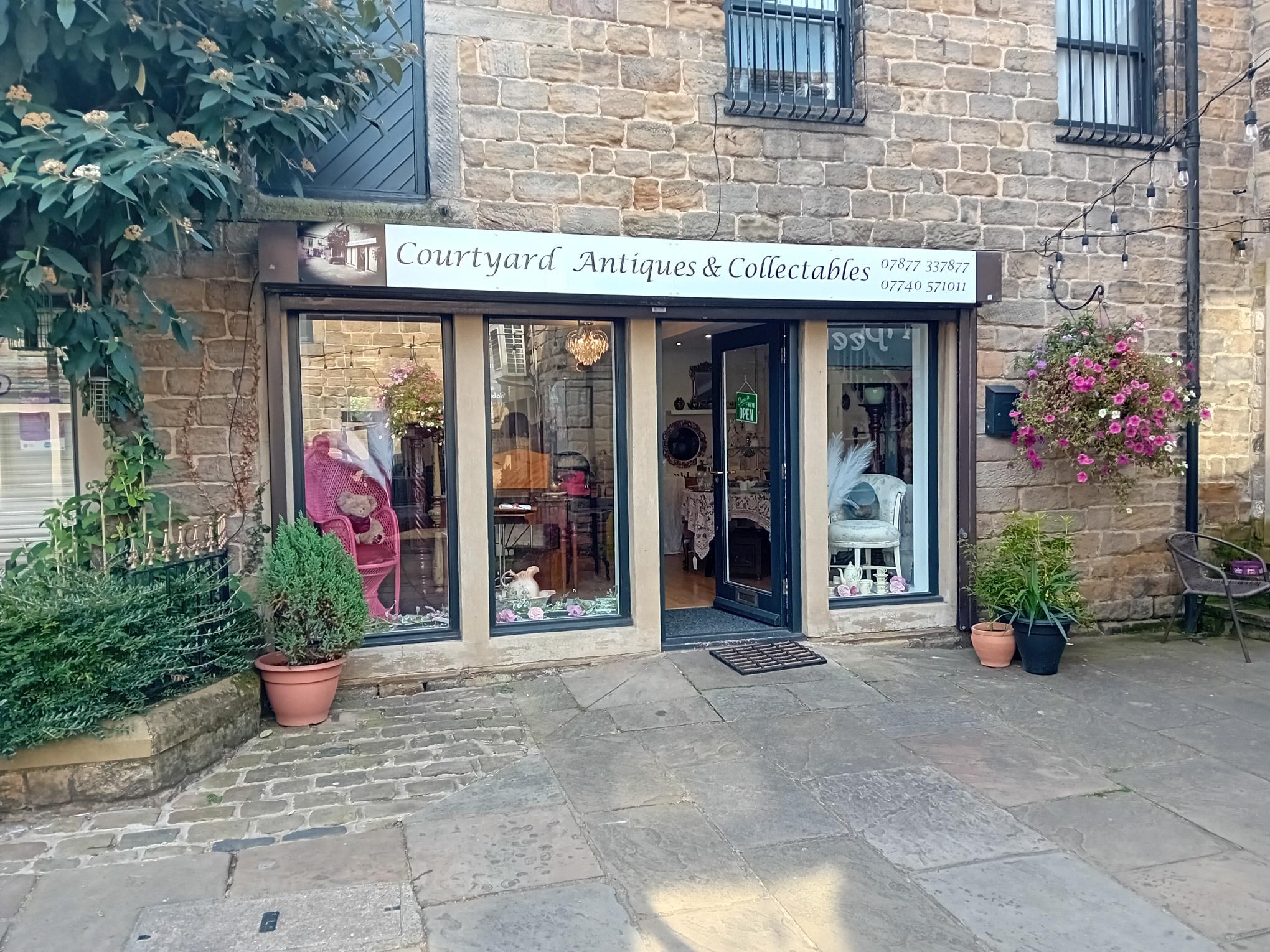 Courtyard Antiques storefront in Otley